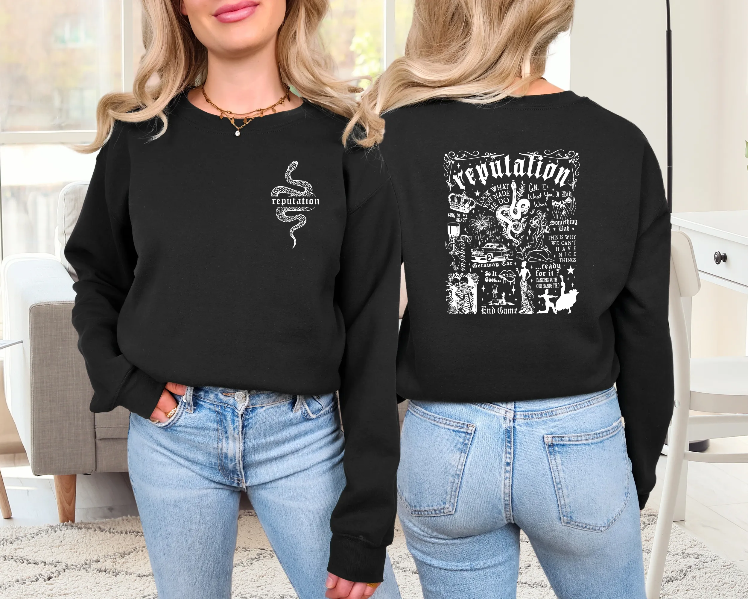 Reputation Tracklist Collage Sweatshirt