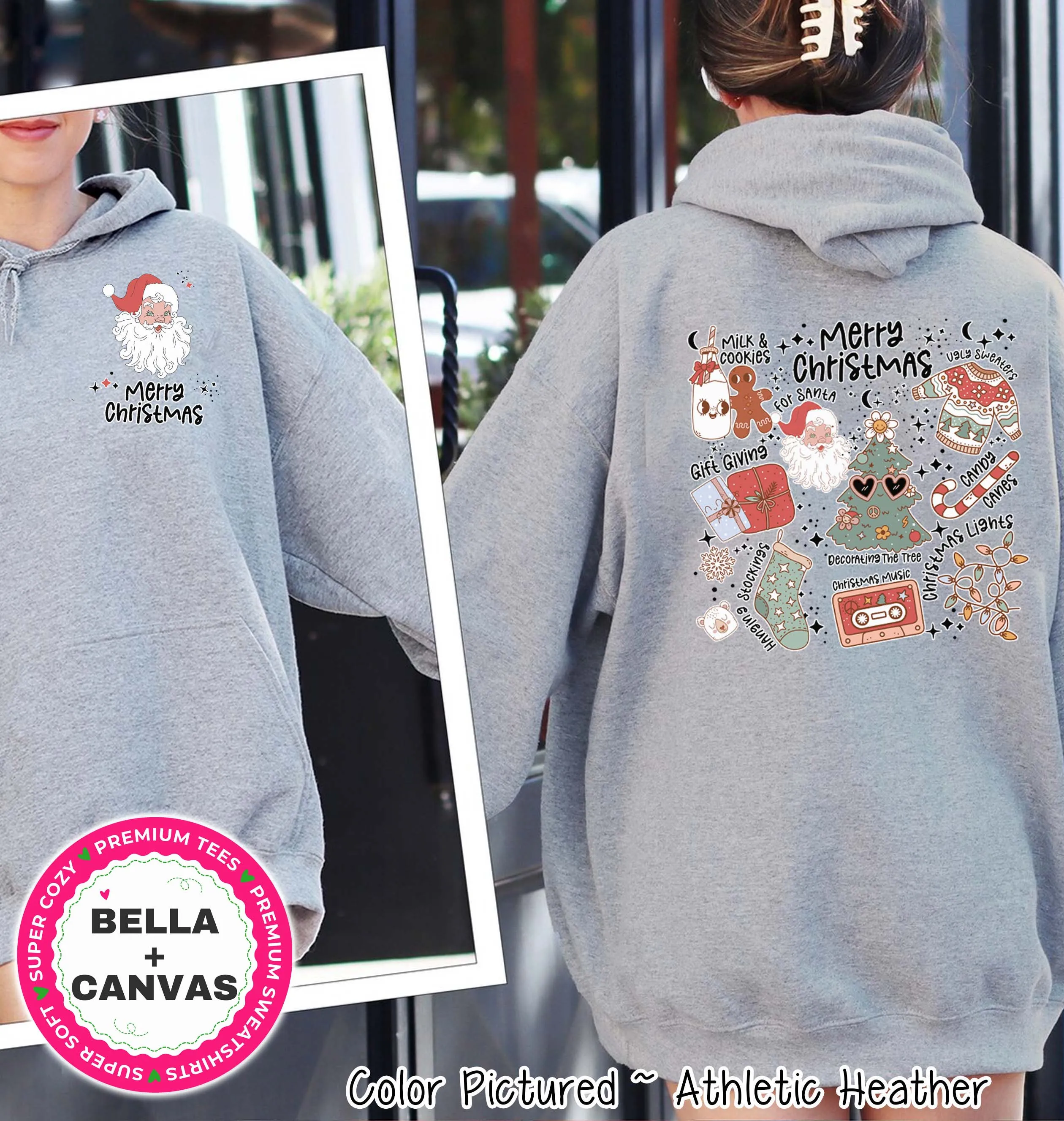 Retro Merry Christmas Favorite Things 2 Sided Tee or Sweatshirt