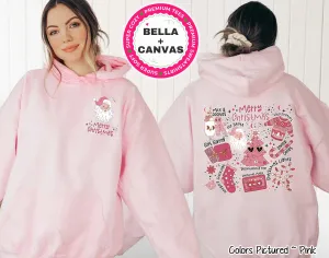 Retro Pink Merry Christmas Favorite Things 2 Sided Tee or Sweatshirt