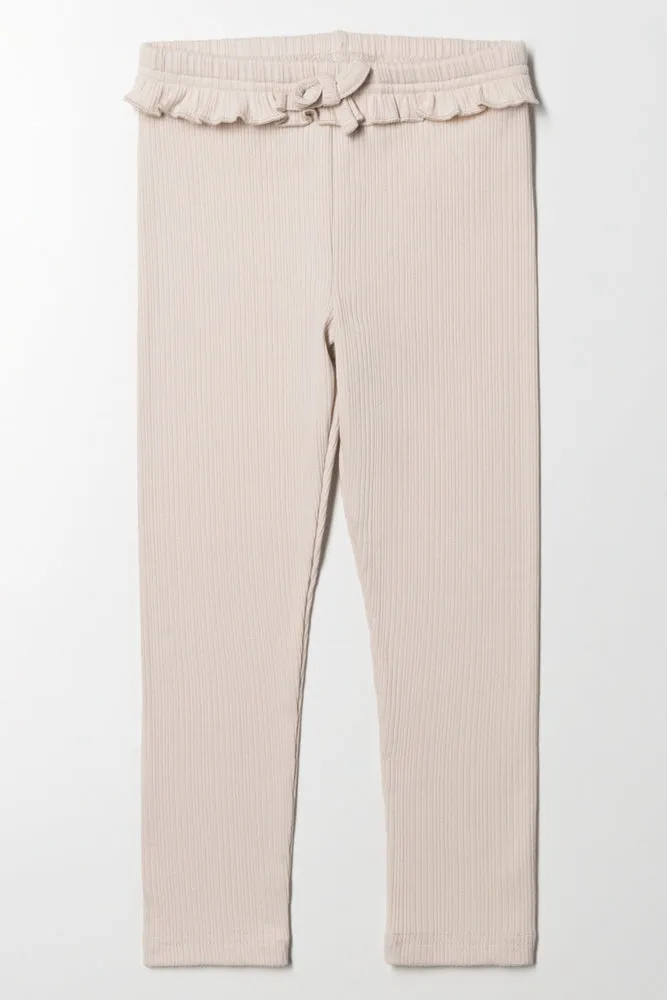 Rib Leggings Natural