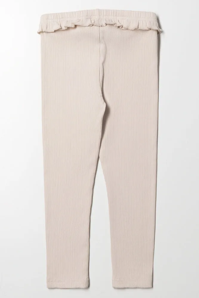 Rib Leggings Natural