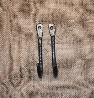 Ribe Wall Hooks, Medium, Rat Tail (Pair)