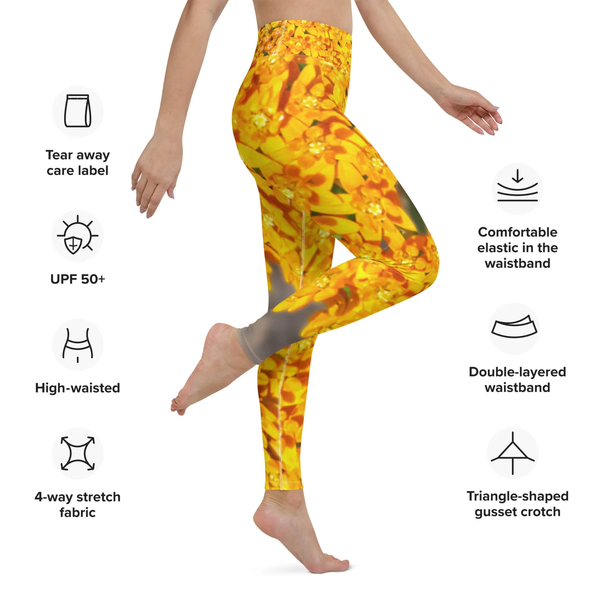 Saffron Star Yoga Leggings