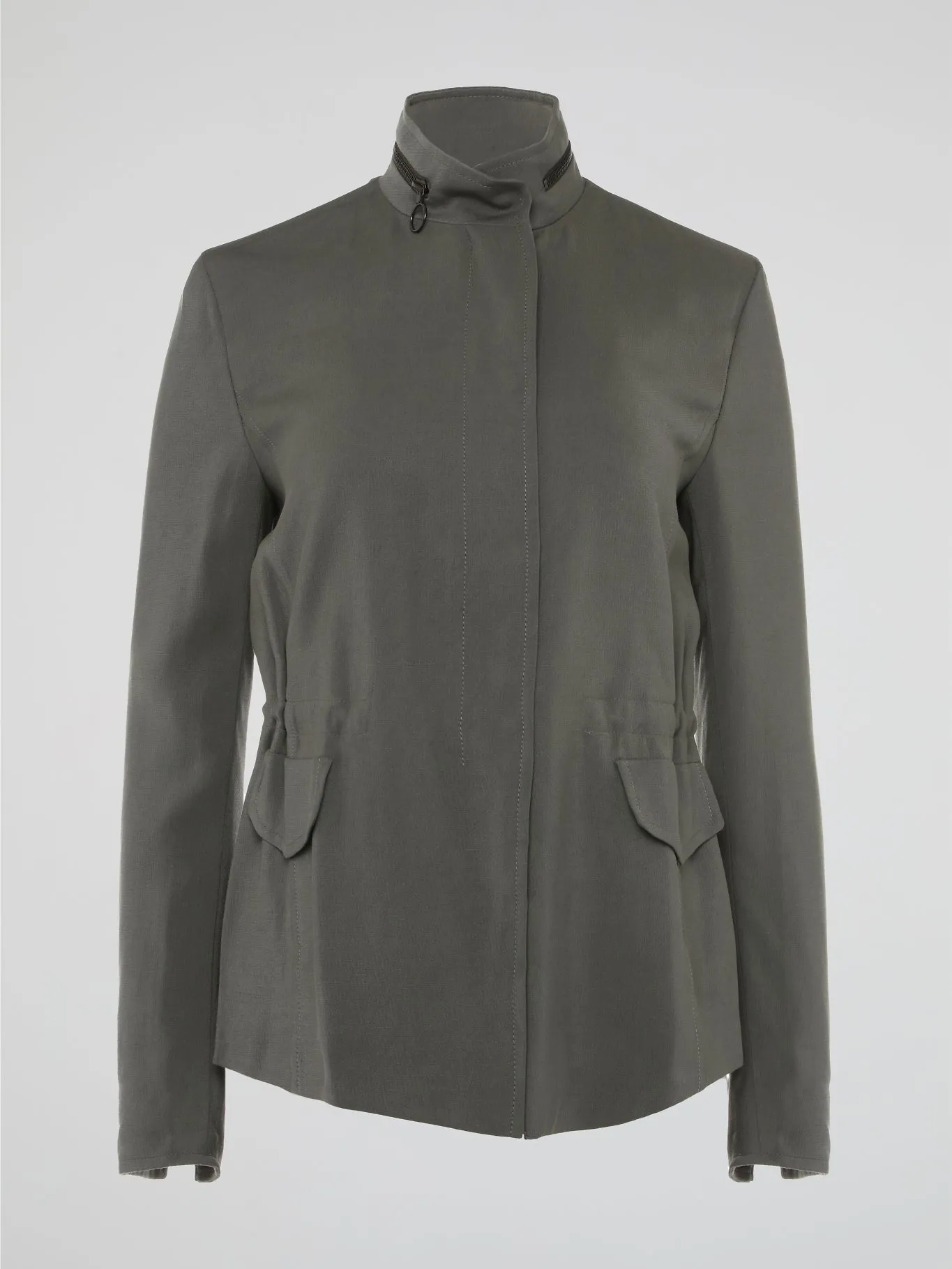 Sage High Neck Coat