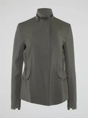 Sage High Neck Coat