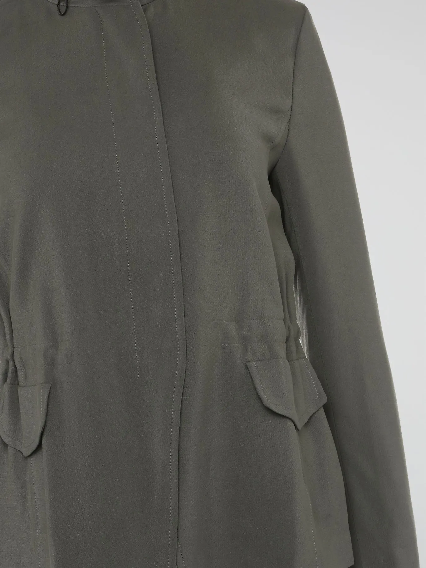 Sage High Neck Coat