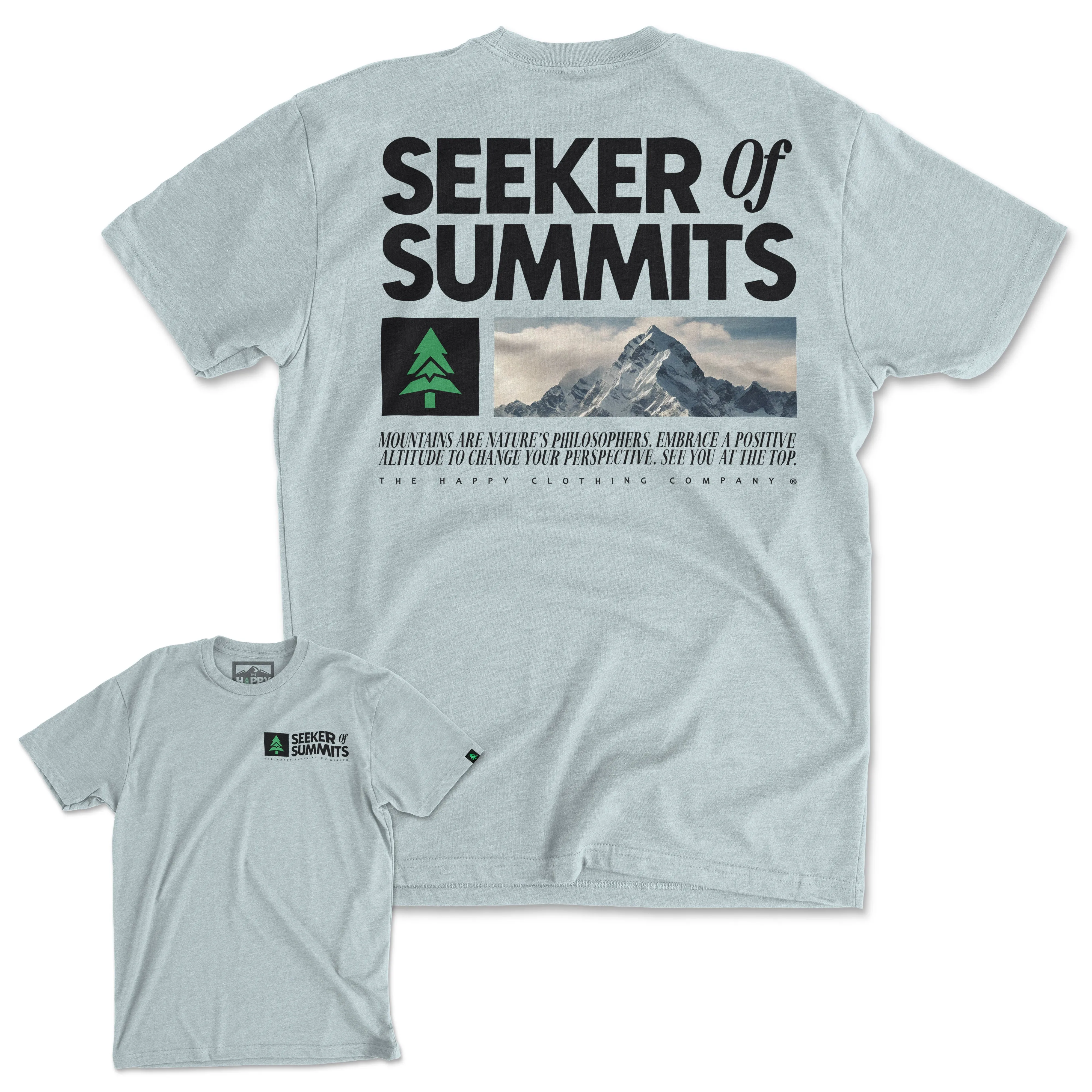 Seeker Of Summits Back Print 'Explorer Tee' | Lightweight Blend |