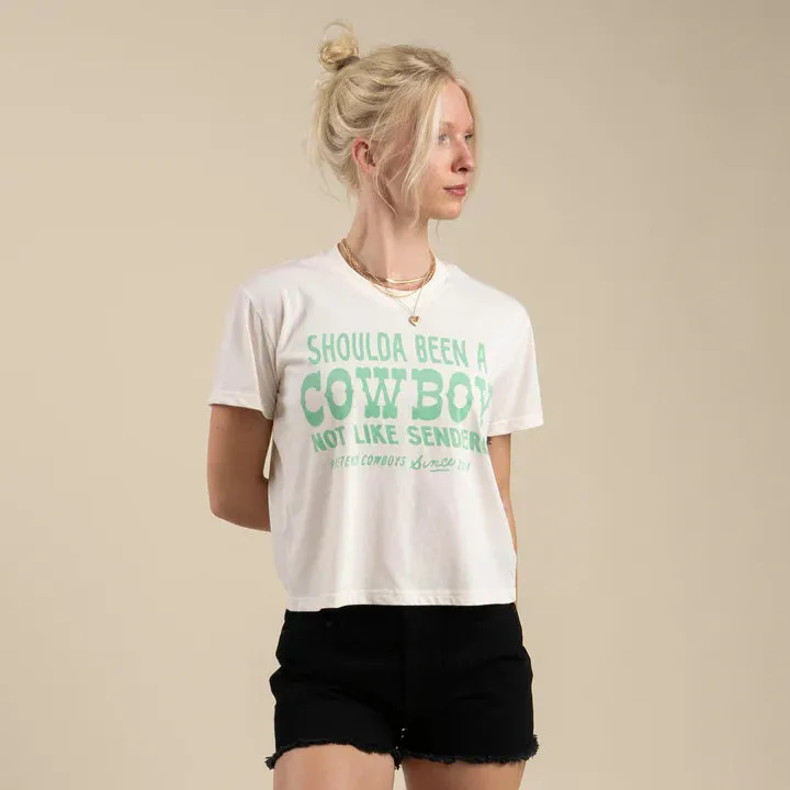 Shoulda Been A Cowboy Cropped Tee