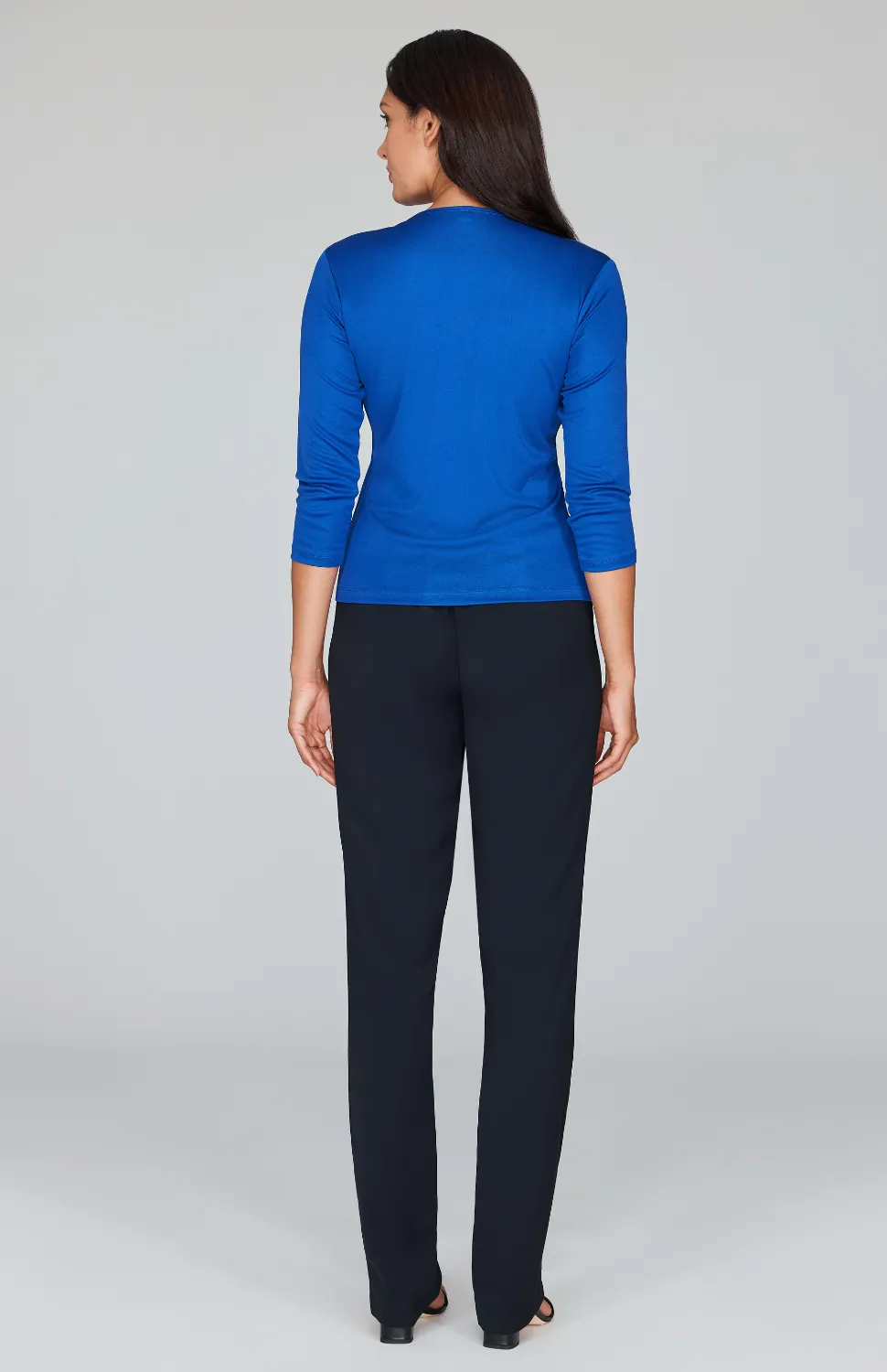 Silk Knit Tee - Cobalt