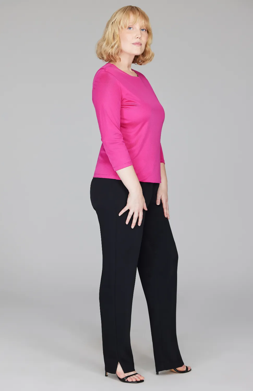 Silk Knit Tee - Pink
