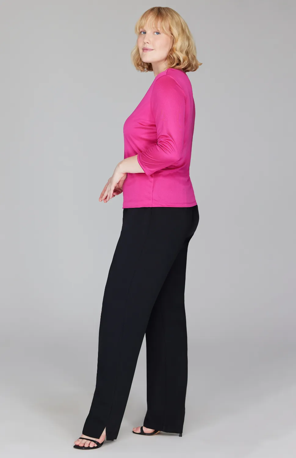 Silk Knit Tee - Pink