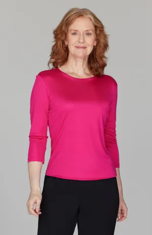 Silk Knit Tee - Pink