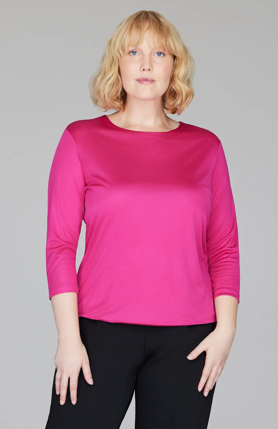 Silk Knit Tee - Pink