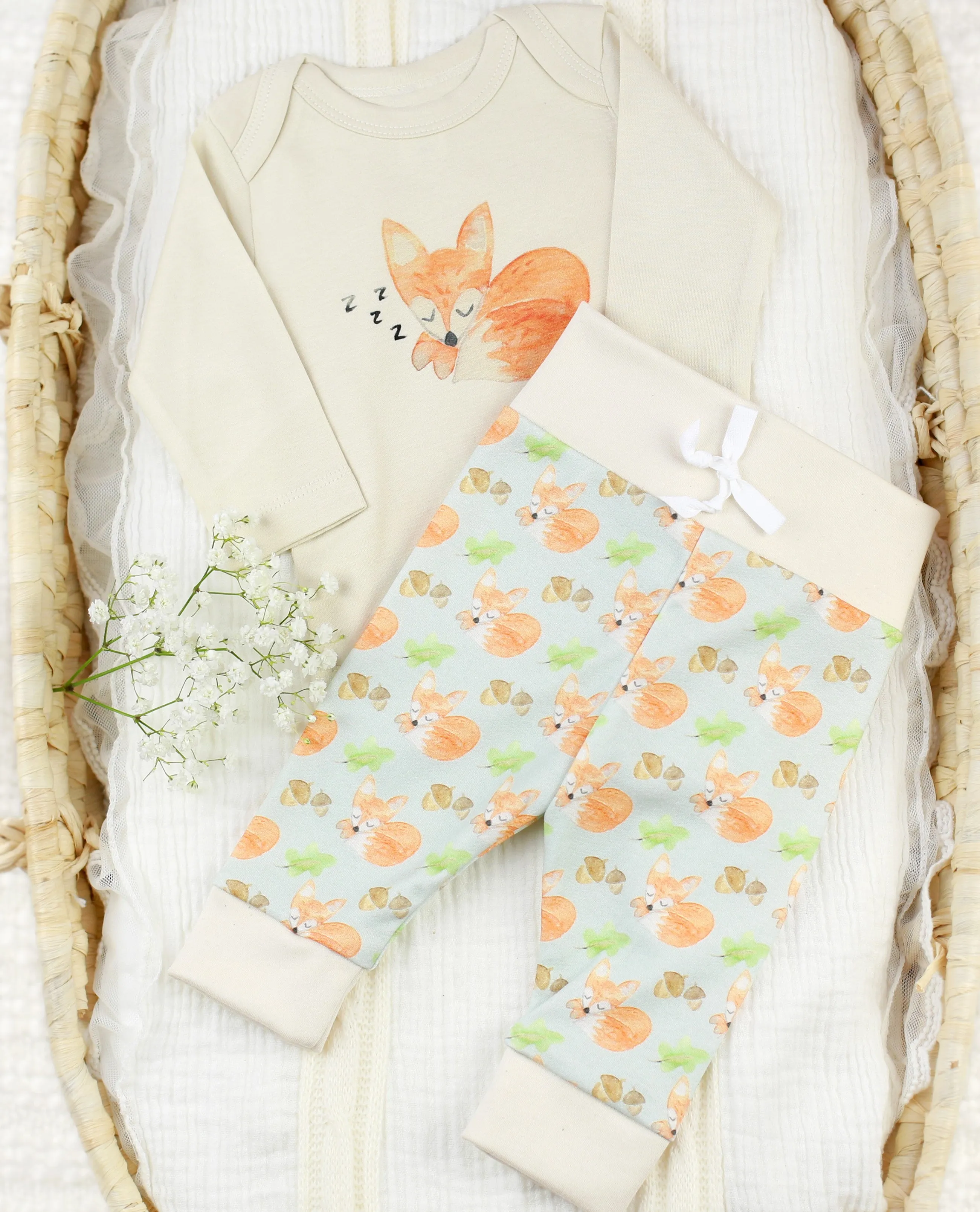 Sleepy Fox | Organic Baby Set | Gender Neutral