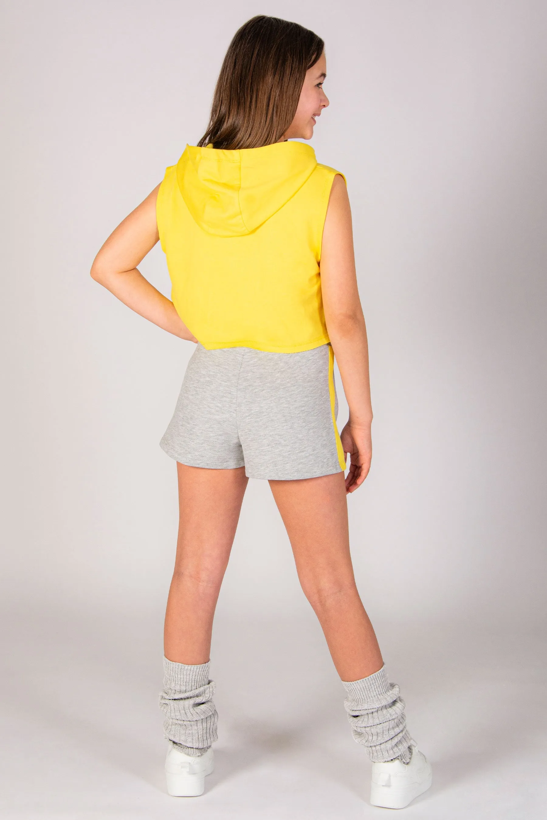 Sleeveless Dance Crop Hoodie