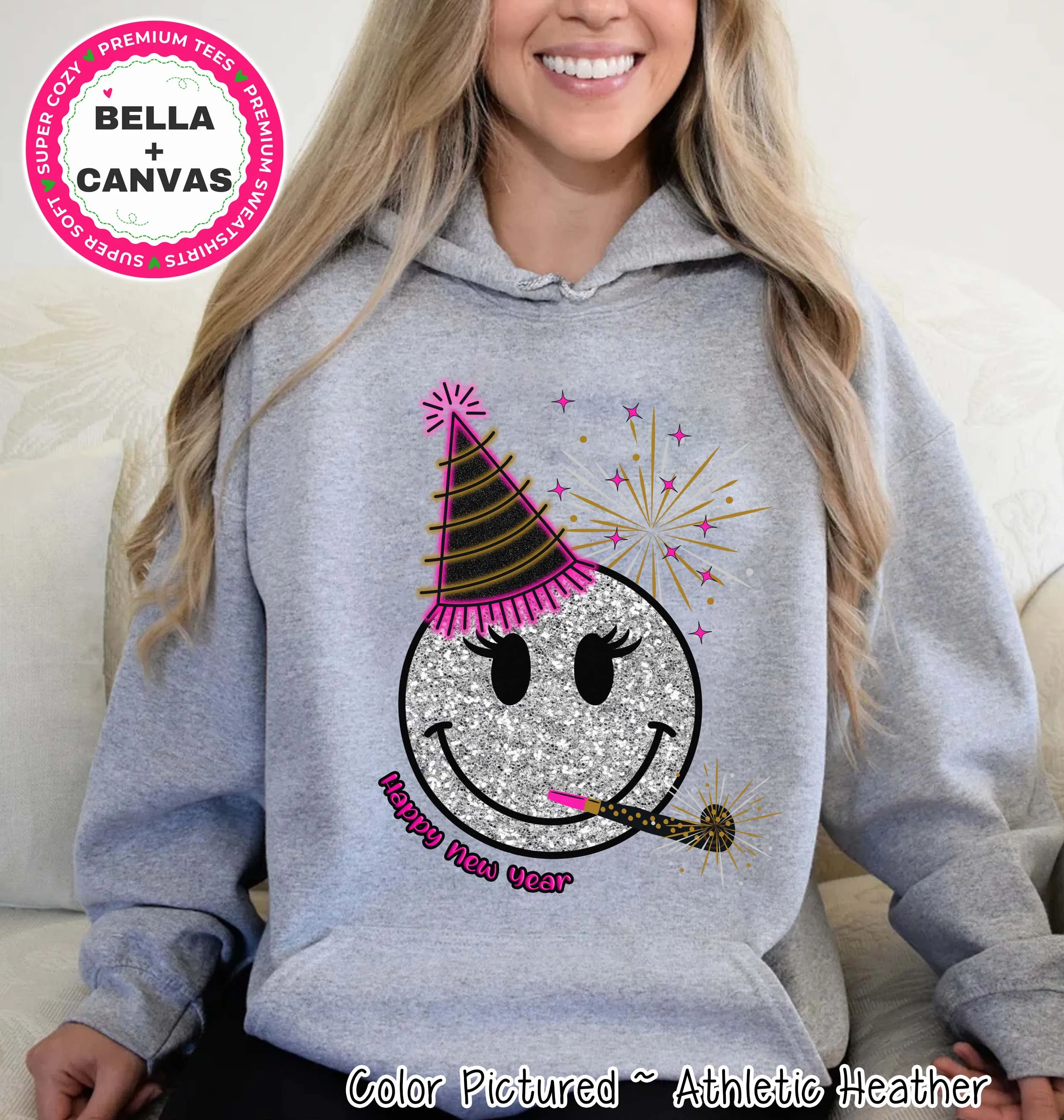 Smile Happy New Year Party Tee or Sweatshirt