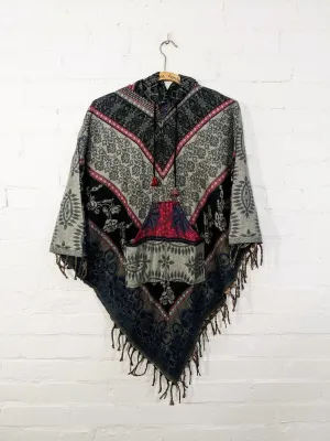 Soft Blanket Poncho Assorted