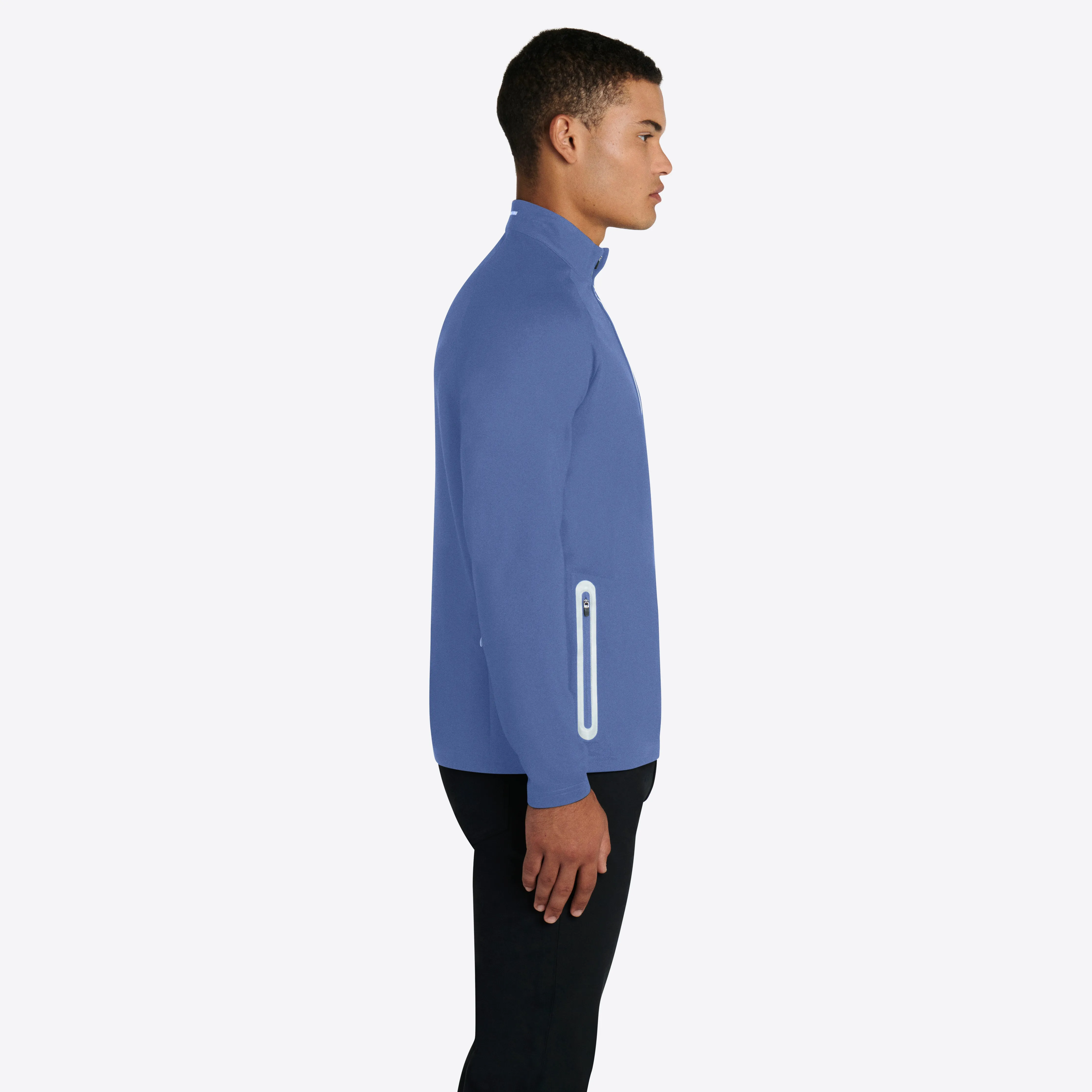 Solid Quarter Zip Mock Neck Pullover