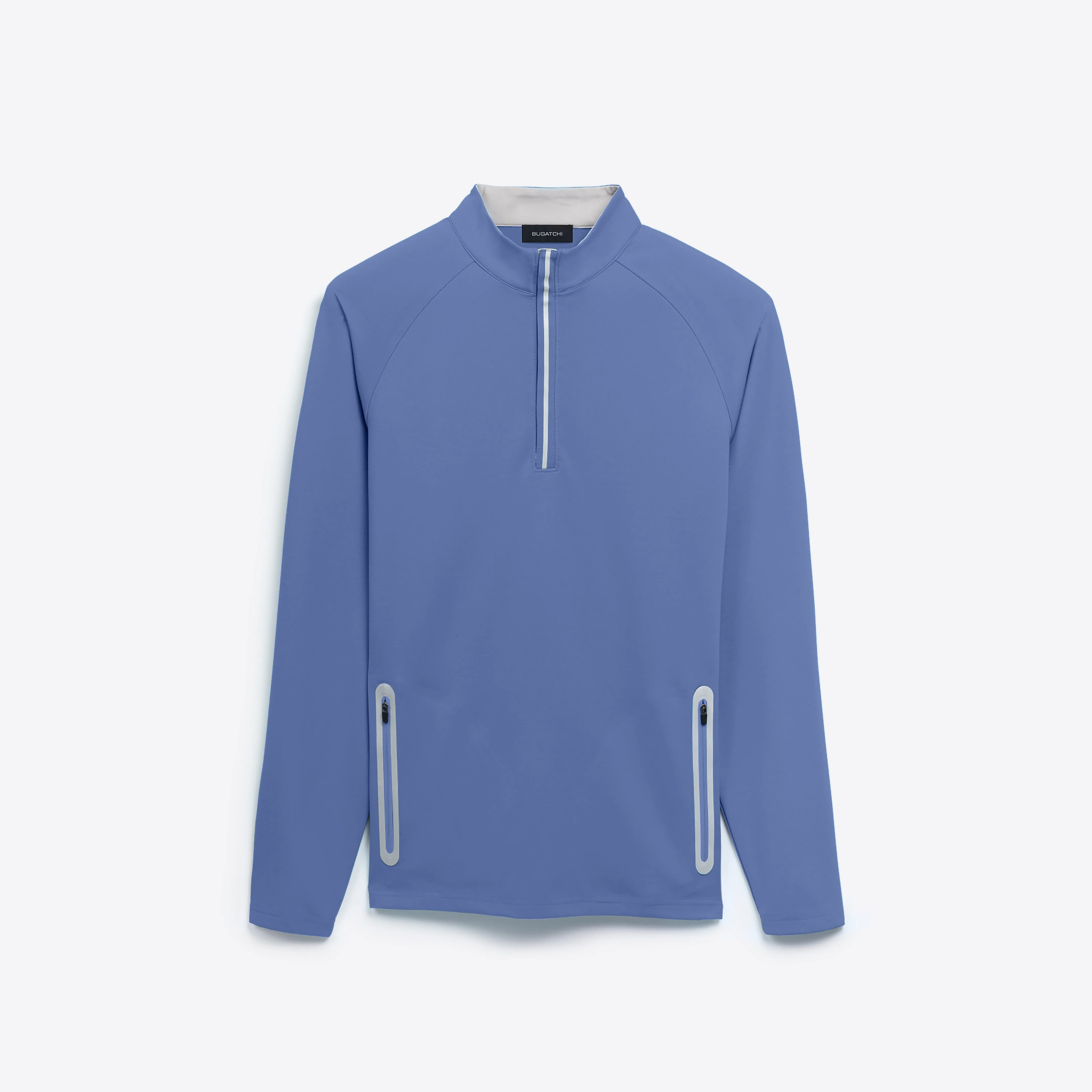 Solid Quarter Zip Mock Neck Pullover