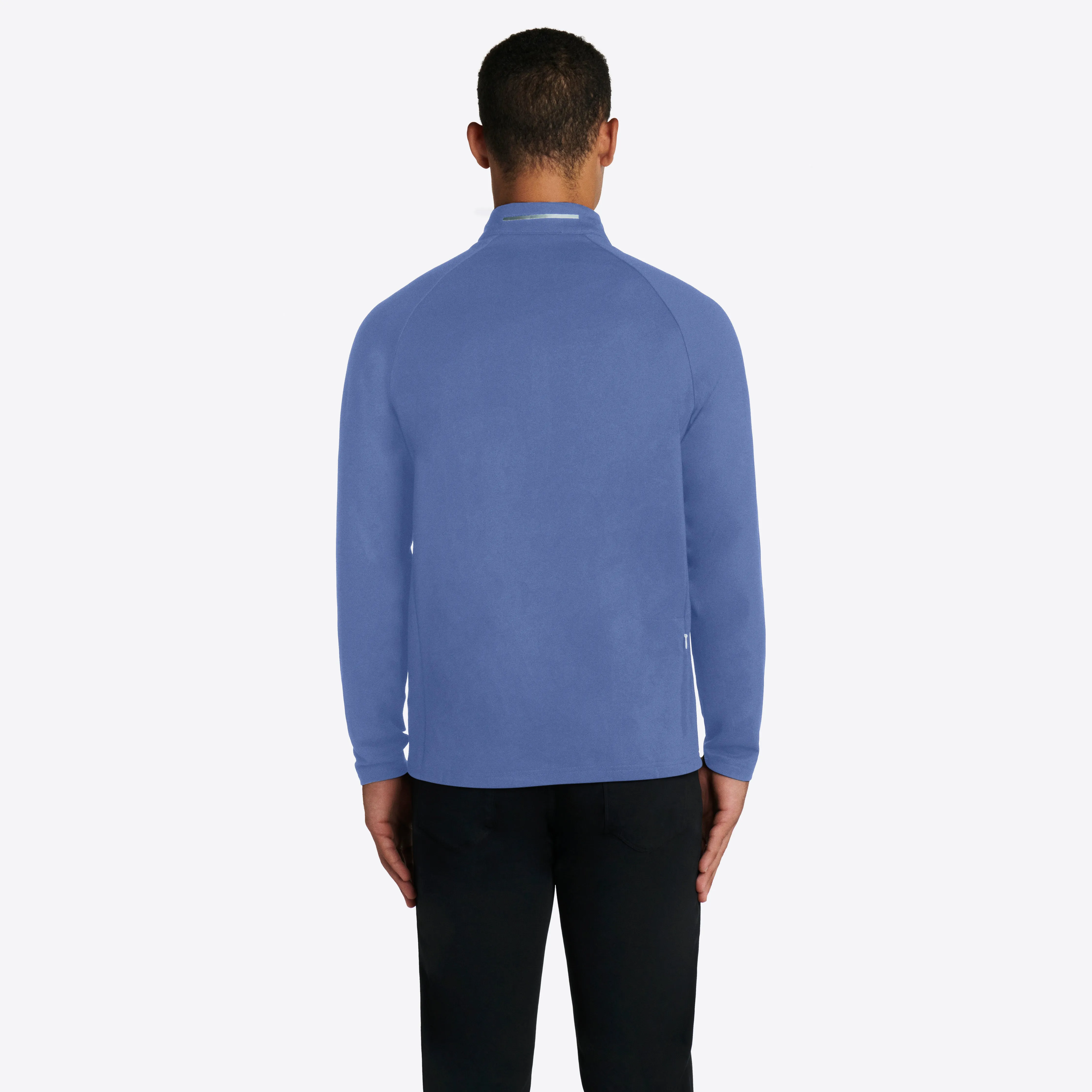 Solid Quarter Zip Mock Neck Pullover