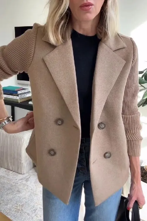 Sorelle - Chic Knit-Sleeve Blazer for Effortless Style