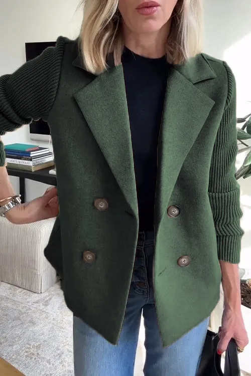 Sorelle - Chic Knit-Sleeve Blazer for Effortless Style