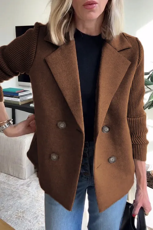 Sorelle - Chic Knit-Sleeve Blazer for Effortless Style