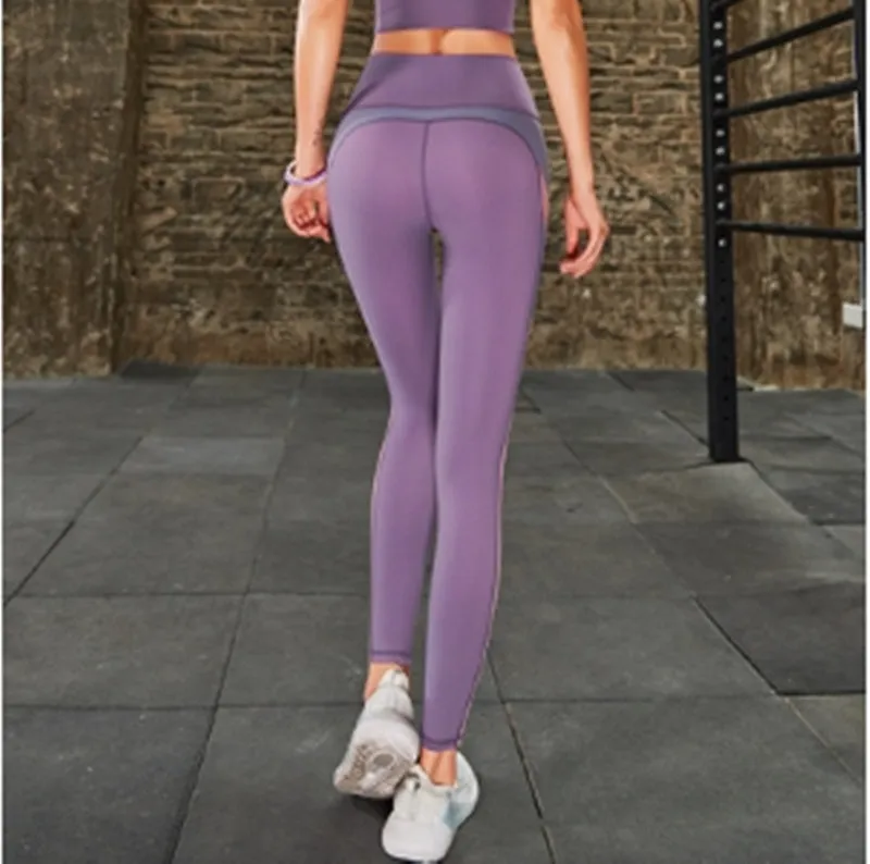 Sport Stitching Fitness Pocket Leggings Yoga Pants trendy