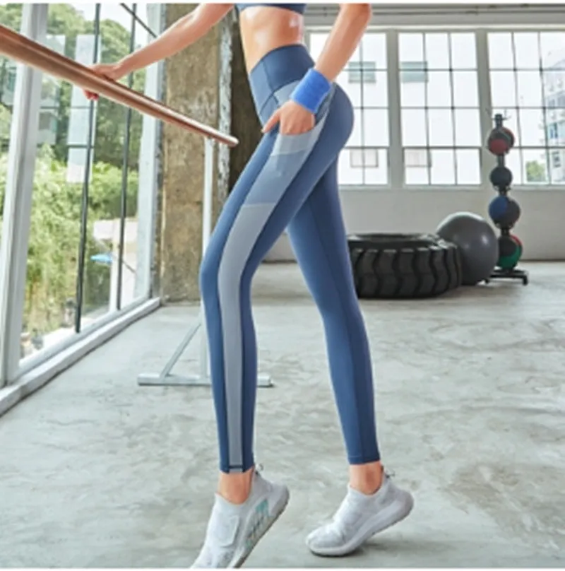 Sport Stitching Fitness Pocket Leggings Yoga Pants trendy