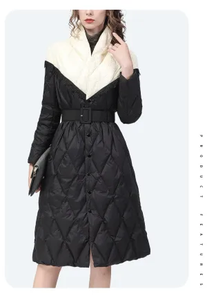 Stand Collar Fur Hooded Soft Long Winter Coats