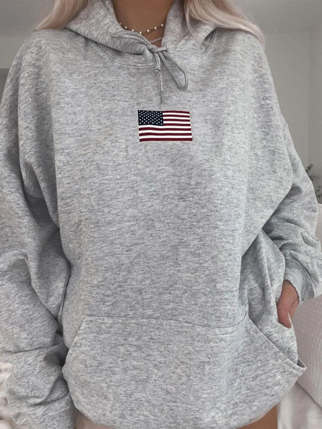 Stand Proud USA Drawstring Flag Hoodie
