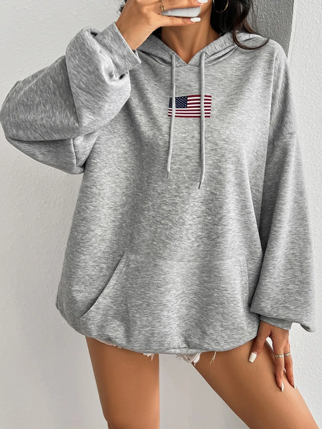 Stand Proud USA Drawstring Flag Hoodie