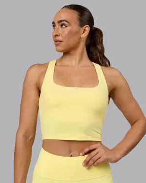 Staple Square Neck Active Shelf Bra Tank - Lemon