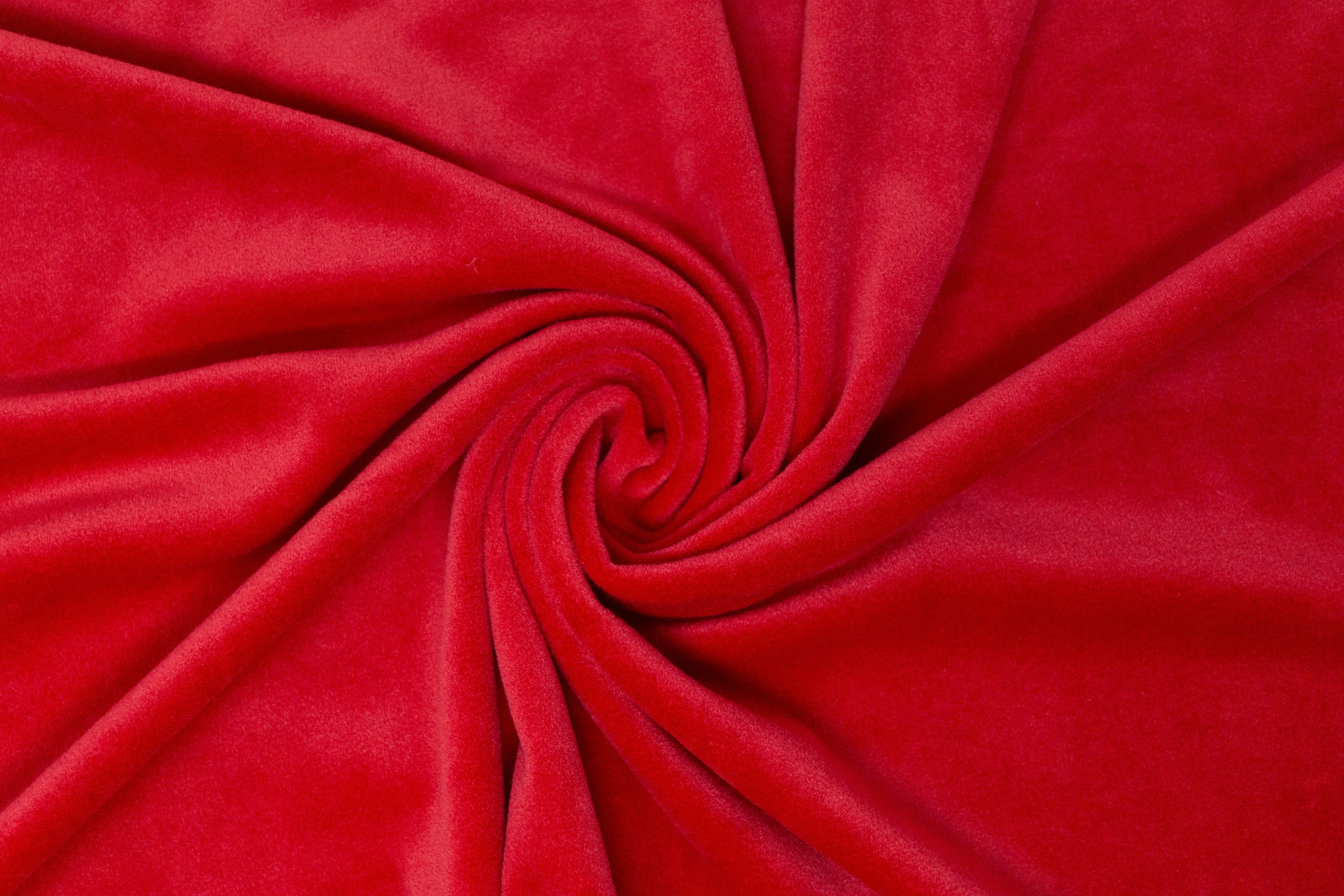 Strawberry Red - THICC Stretch Fleece - 1/2 Metre