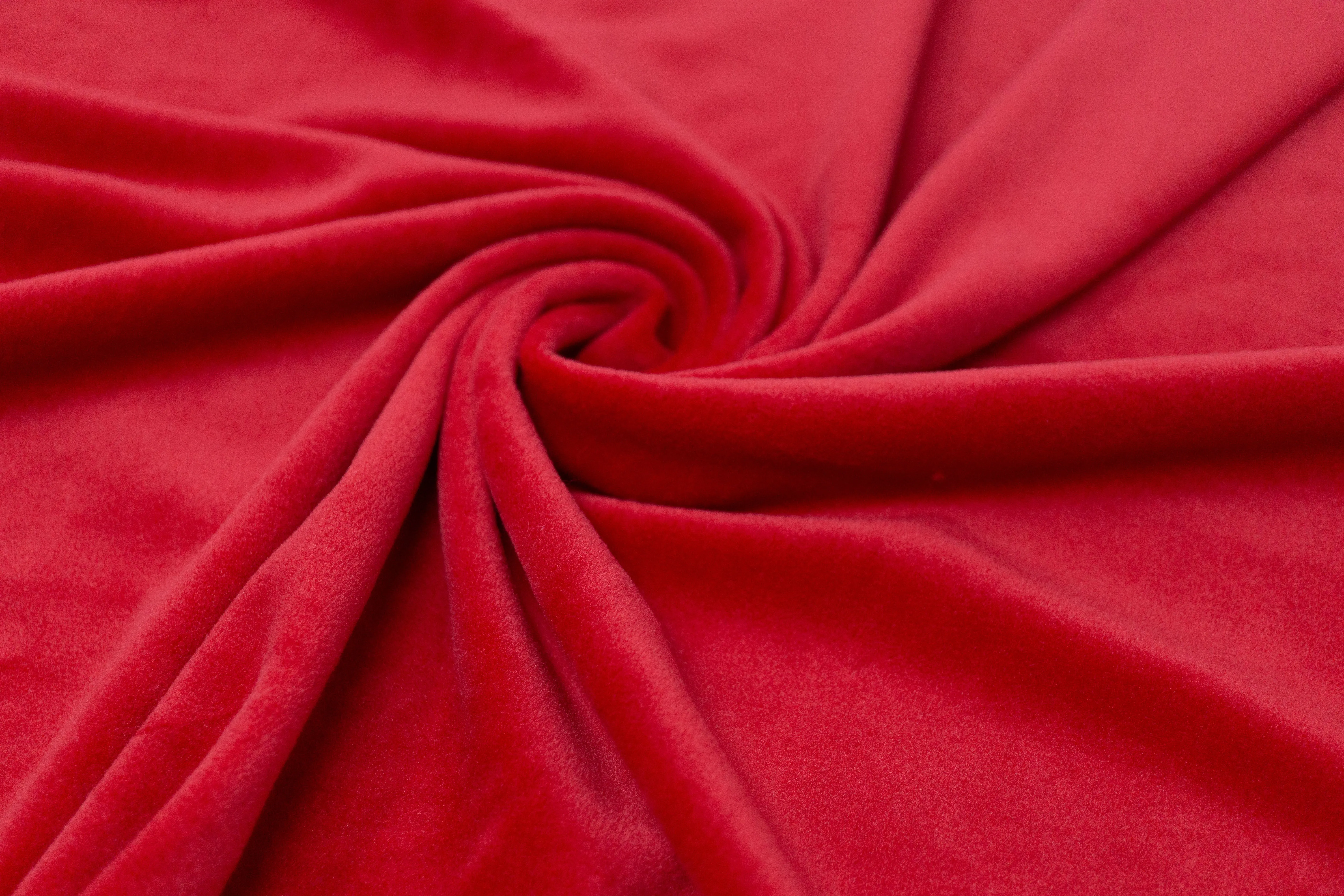 Strawberry Red - THICC Stretch Fleece - 1/2 Metre