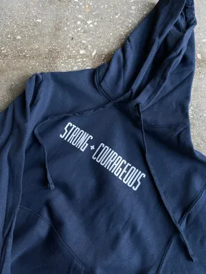 Strong   Courageous Adult Box Hoodie