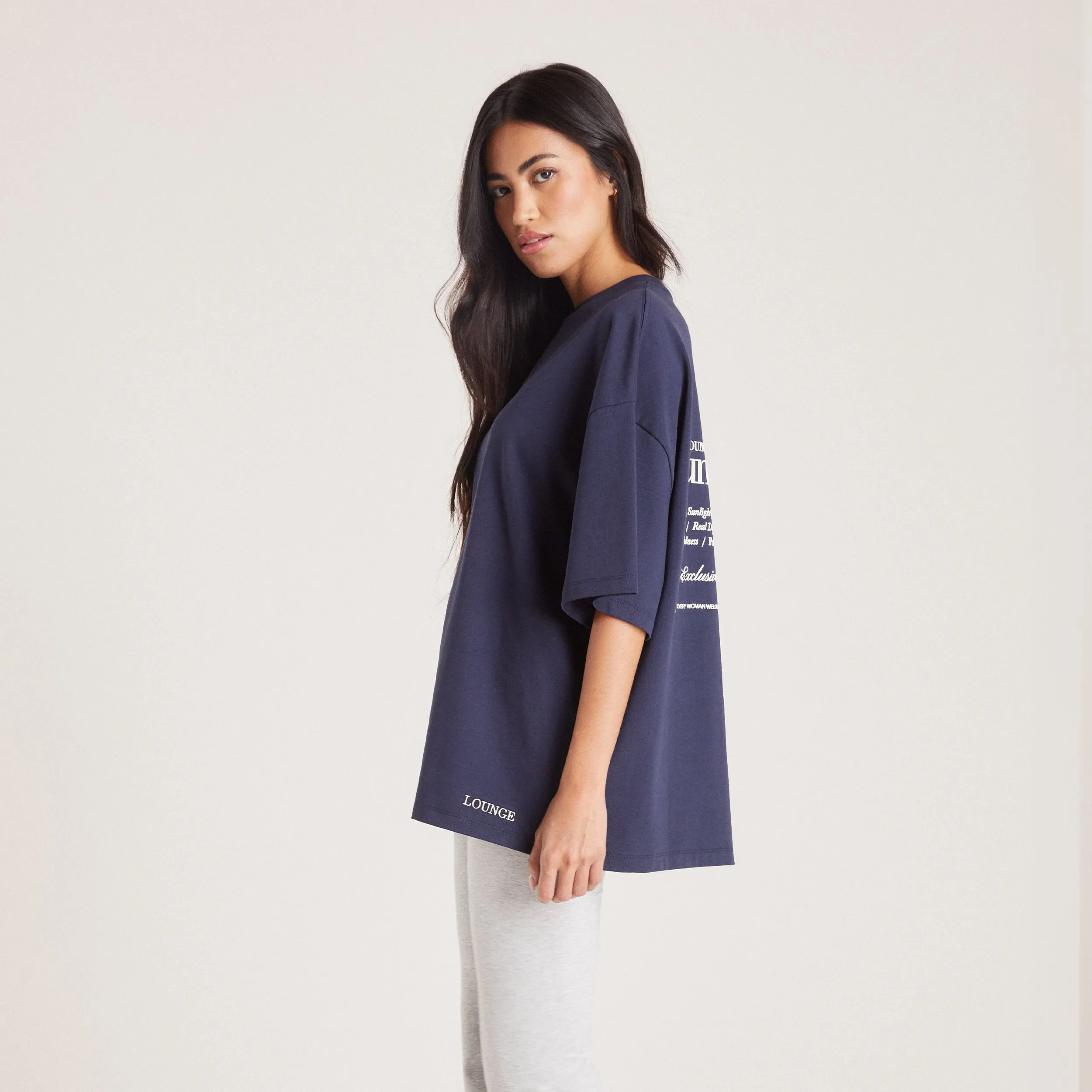 T-Shirt Boxy - Bleu Encre