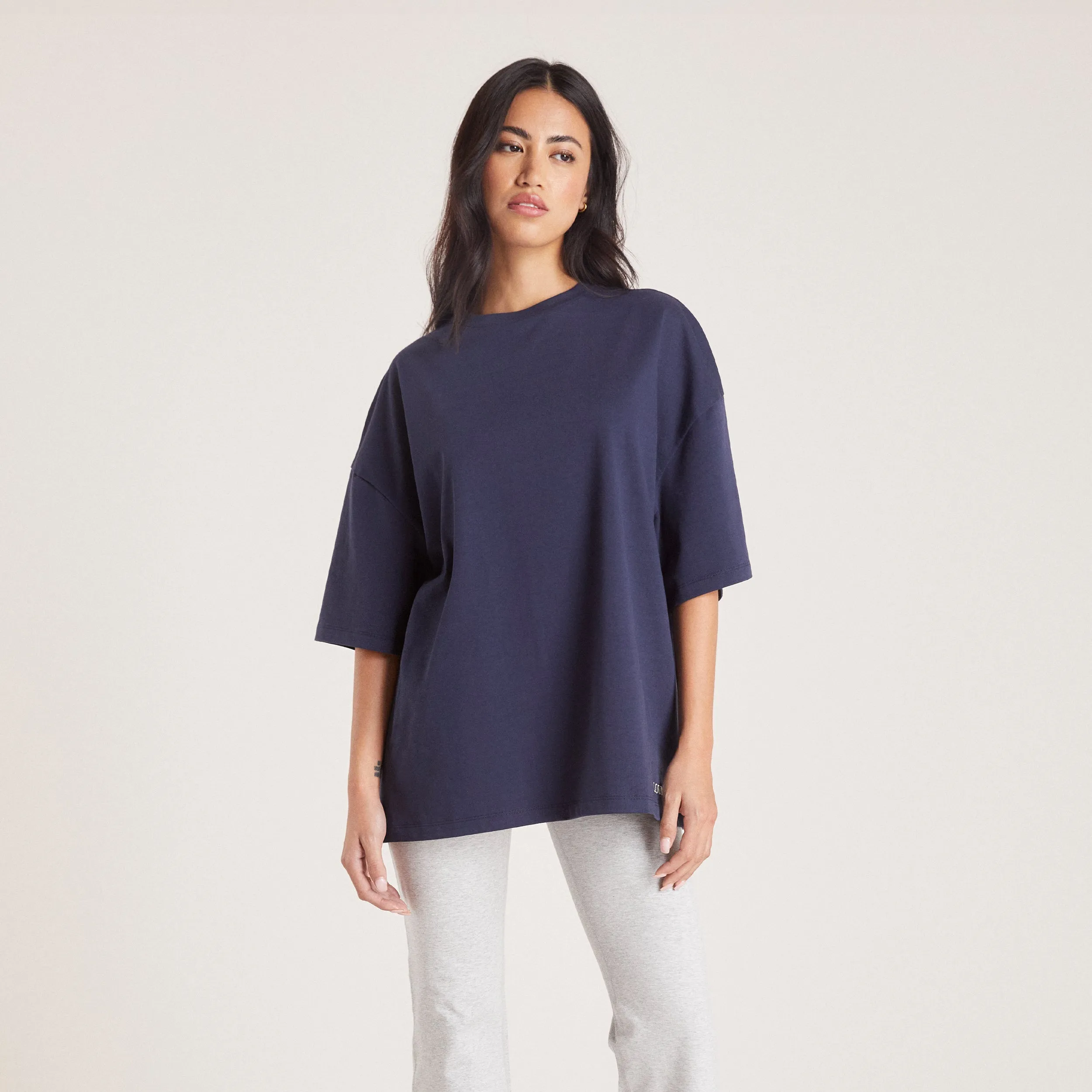 T-Shirt Boxy - Bleu Encre