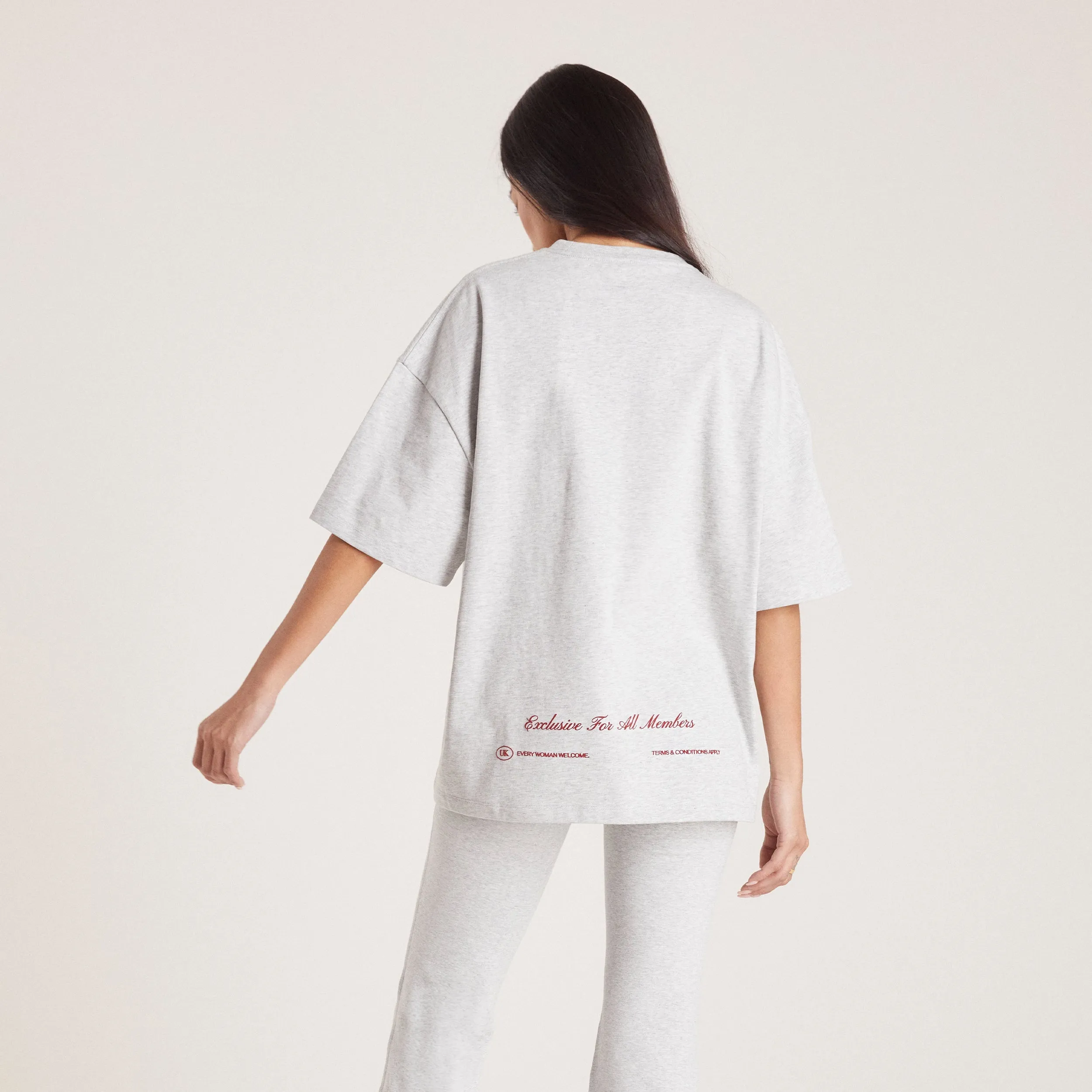 T-Shirt Boxy - Gris Chiné