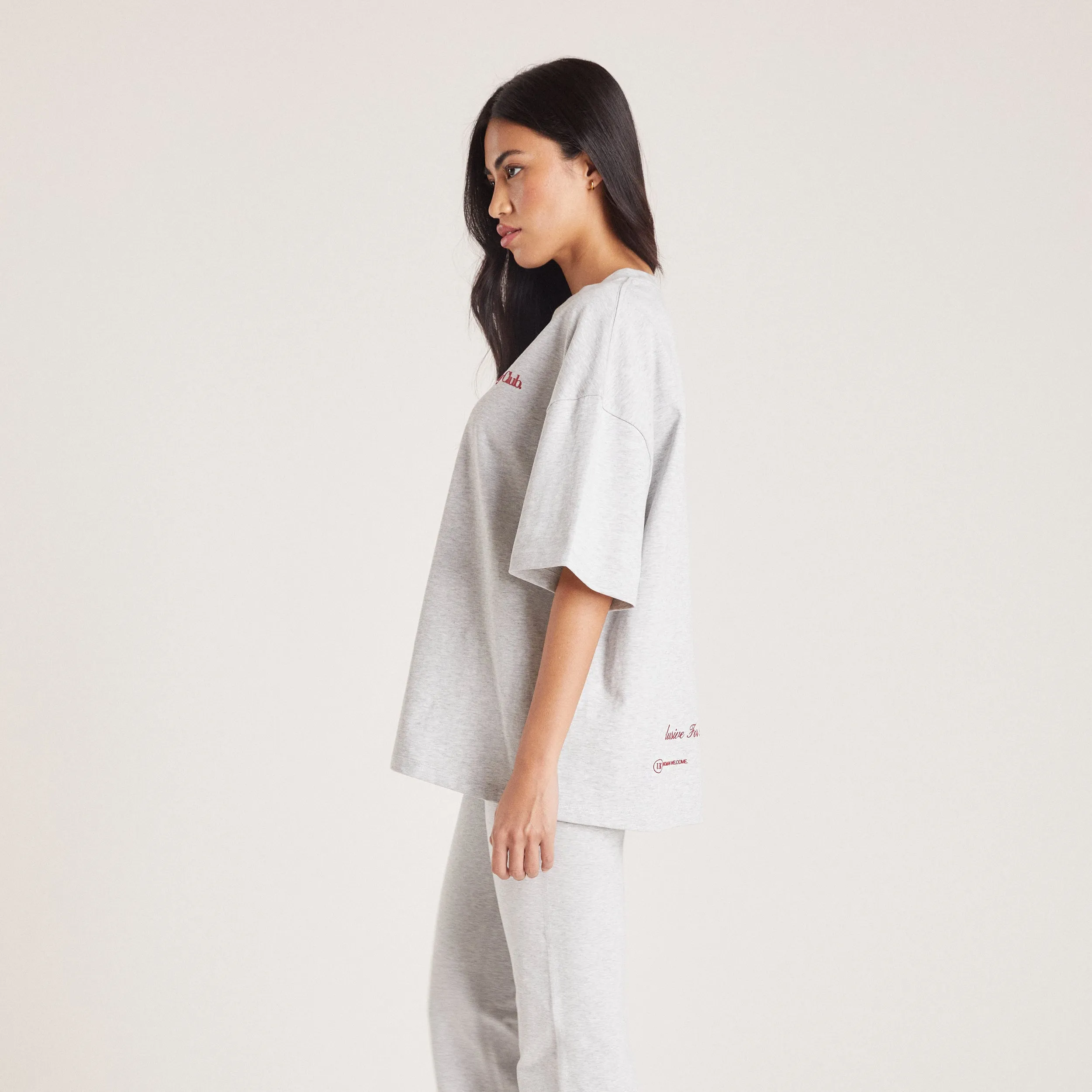 T-Shirt Boxy - Gris Chiné
