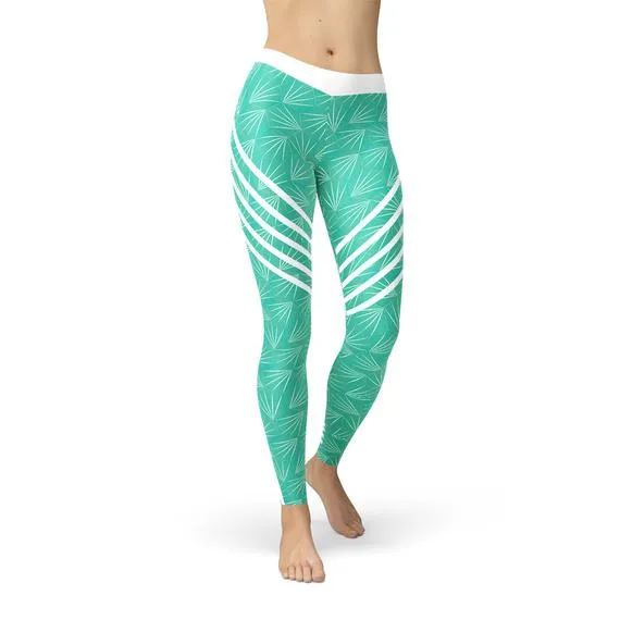The Isla – Turquoise Full-Length Performance Leggings