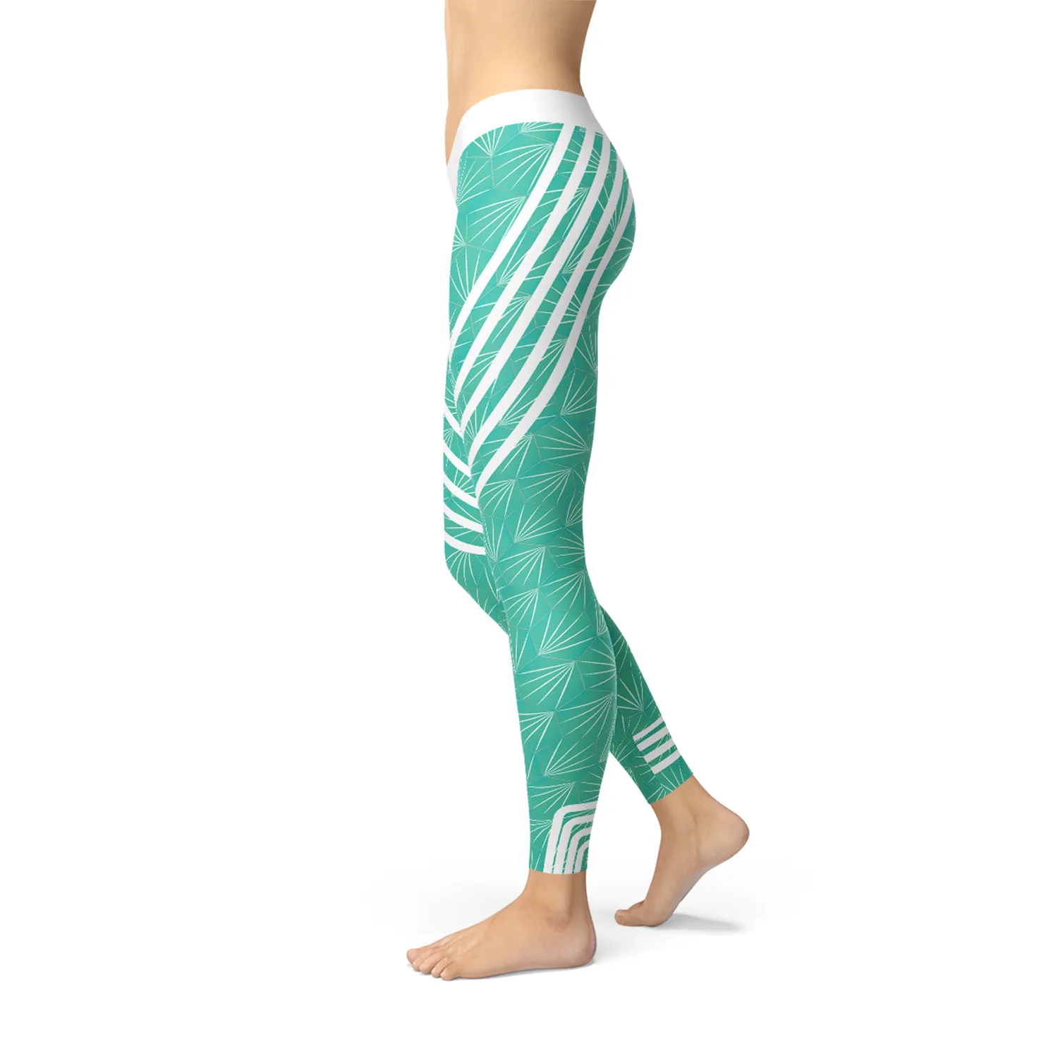 The Isla – Turquoise Full-Length Performance Leggings