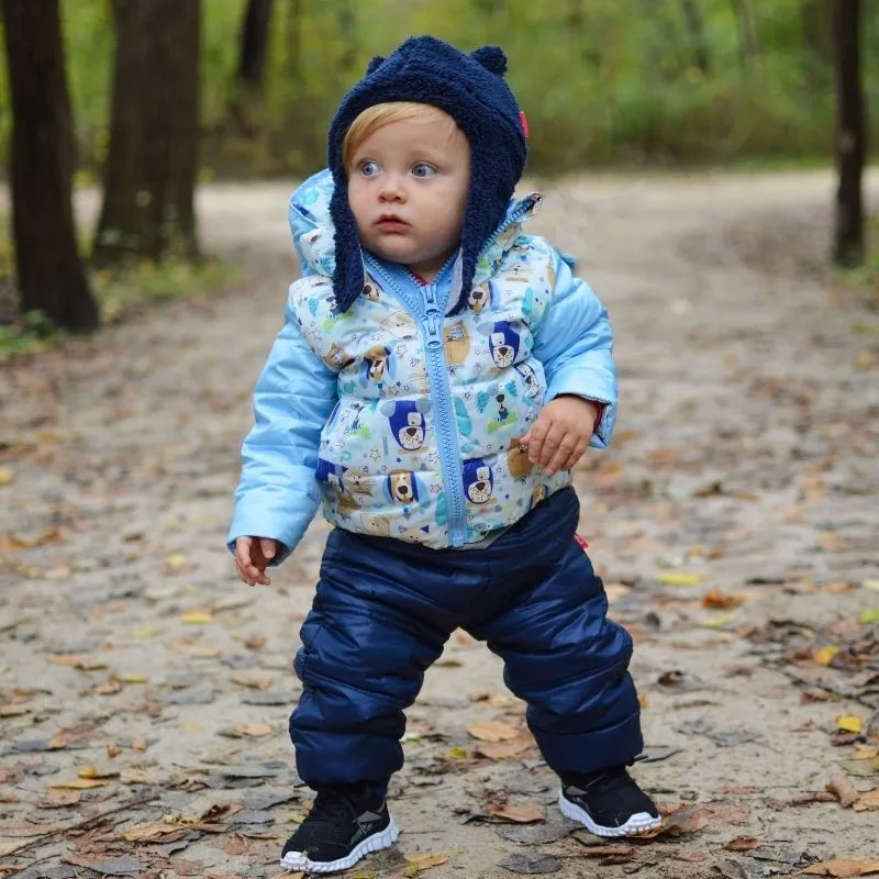 The Road Coat Down -  Light Blue Puppy