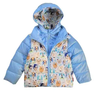 The Road Coat Down -  Light Blue Puppy