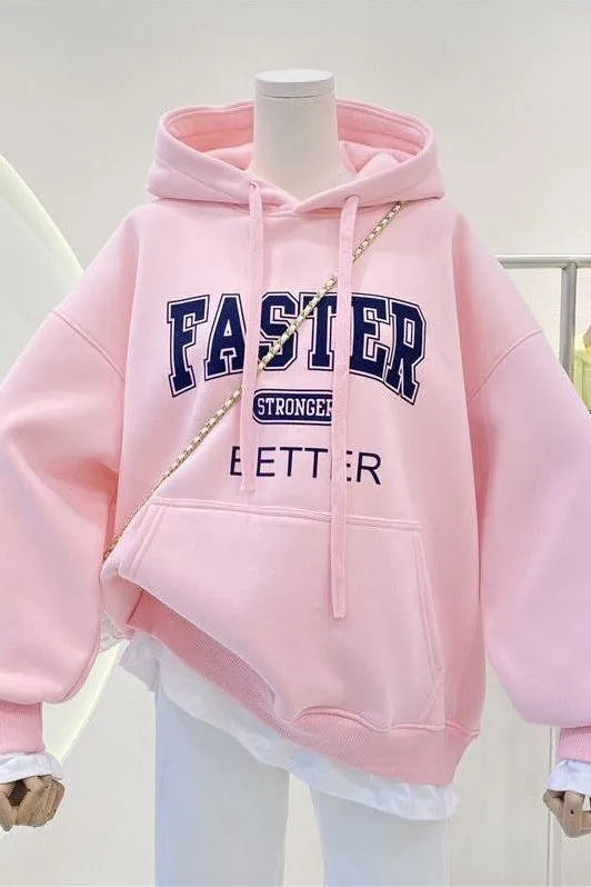Thickened Letter Hoodie