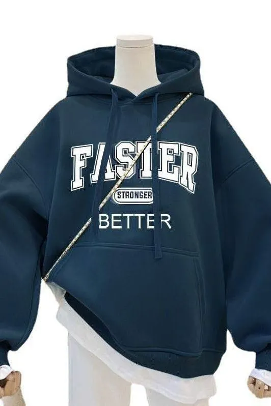 Thickened Letter Hoodie