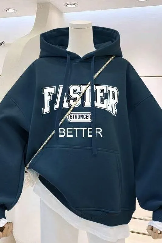 Thickened Letter Hoodie