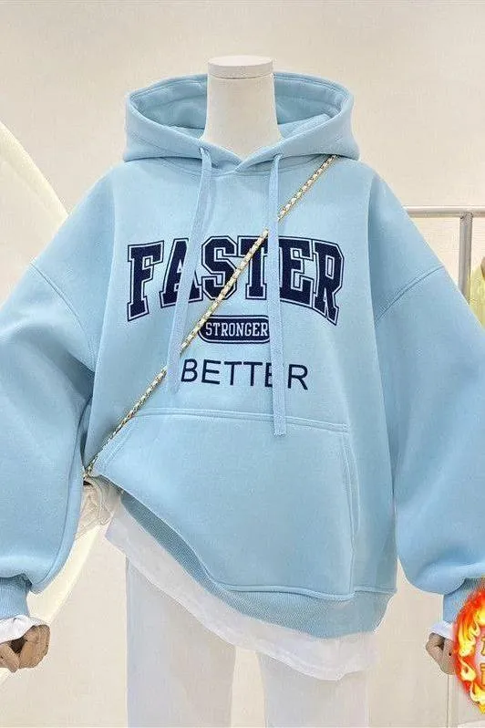 Thickened Letter Hoodie