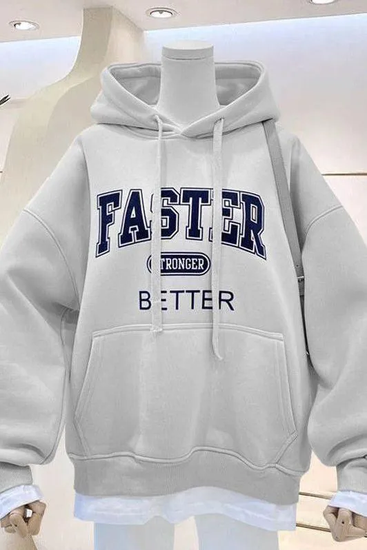 Thickened Letter Hoodie