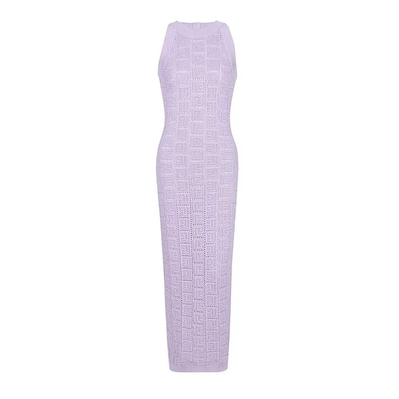 Trendy Chic Suit Knitted Cardigan Coat   Sleeveless Midi Dress Set Two Pieces Dress Suit